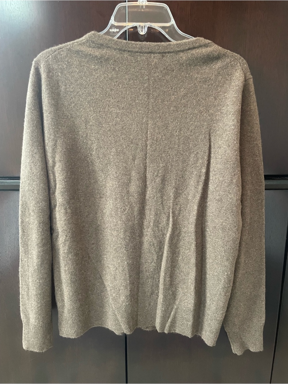 Quince Women's Chocolate Brown Button-Front 100% Cashmere Cardigan - Picture 2 of 4